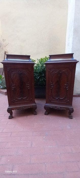 Armoire - Bois - Paire de petits meubles en acajou., Antiquités & Art, Antiquités | Autres Antiquités