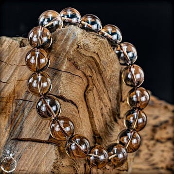 Armband met natuurlijke rookkwarts edelsteen – hoogwaardige, Verzamelen, Mineralen en Fossielen