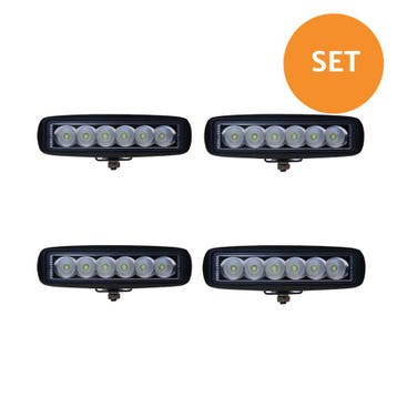 Set 4 stuks 18W LED Breedstralers 18W Basis, Ophalen of Verzenden