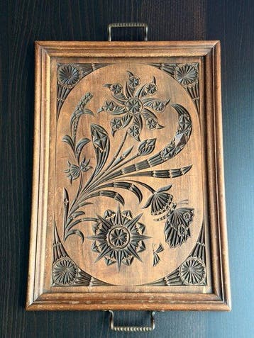 Large Antique Art Nouveau Floral Tray – Jugendstil -