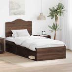 vidaXL Bedframe Bruin Eiken 90 x 200 cm Massief grenenhout, Verzenden, Nieuw