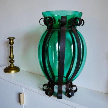 Vaas - Glas, Metaal - Murano-glas vaas