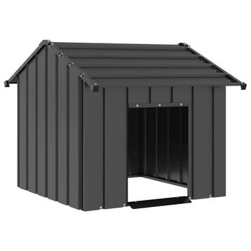 vidaXL Hondenhok met dak 85x107x81 cm gegalvaniseerd staal, Verzenden