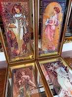 Alphonse Mucha (après) - Wandspiegel (4)- The Four Seasons