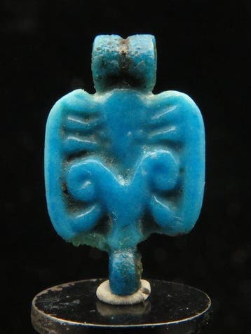 Égypte ancienne Faience Amulette fleur de lotus (1x) - 1.6, Antiquités & Art