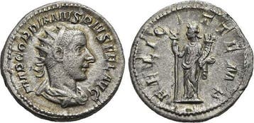 Denar 238-244 n Chr Rom Gordianus Iii 238-244 n Chr, Timbres & Monnaies, Monnaies & Billets de banque | Collections, Verzenden