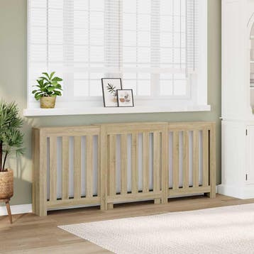 vidaXL Radiatorombouw 205x21,5x83,5 cm bewerkt hout sonoma, Verzenden, Nieuw