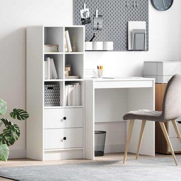 vidaXL Bureau Wit 115,5 x 50 x 127 cm 2 st, Verzenden