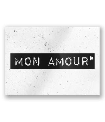 Wenskaart Mon Amour 15cm, Verzenden