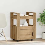 vidaXL Keuken Trolley artisanaal eikenkleurig 60 x 45 x 80, Verzenden, Nieuw