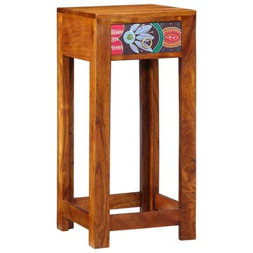 vidaXL Floraal Einde Tafel met lade met opslag Bruin 35 x 35, Verzenden