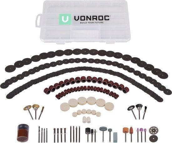 2dekans | VONROC Roterende multitool – Accessoireset – 192, Bricolage & Construction, Outillage | Autres Machines, Enlèvement ou Envoi