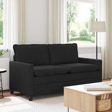 vidaXL bank / zetel Zwart 156 x 81 x 87,5 cm Fluweel, Verzenden