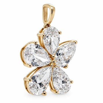 Zonder minimumprijs - Hanger - 14 karaat Witgoud - 2.14ct.