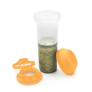 Tupperware Quick Shake 750 ml GeelOranjeTransparant, Verzenden