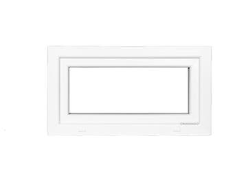 PVC raam kiep b80xh50 cm wit, Gevelraam of Ruit, Minder dan 80 cm, 80 tot 120 cm, Nieuw