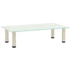 vidaXL Tv-meubel 60x35x17 cm gehard glas mat, Verzenden, Nieuw