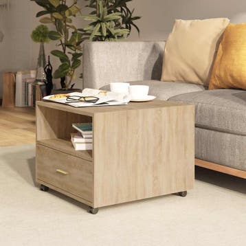 vidaXL Salontafel 55x55x40 cm bewerkt hout sonoma, Huis en Inrichting, Verzenden, Nieuw