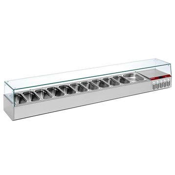 Opzetkoelvitrine | 11x 1/3 GN + 1x 1/9 GN | 0°C/+8°C |, Verzenden, Nieuw in verpakking