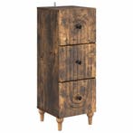 vidaXL Ladekast Gerookt eiken 33 x 34,5 x 90 cm Bewerkt hout, Verzenden