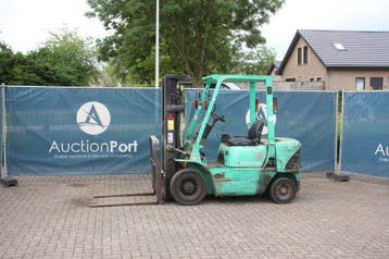 Veiling: Heftruck Mitsubishi FD25K Diesel 2500kg 2000, Ophalen