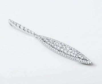 Hanger - 14 karaat Witgoud - 0.99ct. tw. Diamant