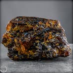 Ambre rouge naturel — pierre brute – Transparence ardente et