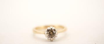 Ring - 14 karaat Geel goud - Diamanten, Handtassen en Accessoires, Ringen, Nieuw