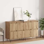 vidaXL Dressoirs 2 pcs artisanaal eikenkleurig, Huis en Inrichting, Kasten | Dressoirs, Verzenden, Nieuw