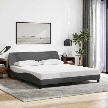 vidaXL Bedframe Dover stof donkergrijs 180x200 cm, Verzenden, Nieuw