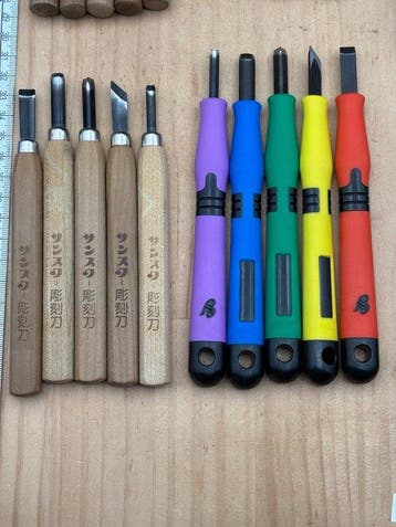 Snijwerk, Japanese Wood Carving knives YC204  wood