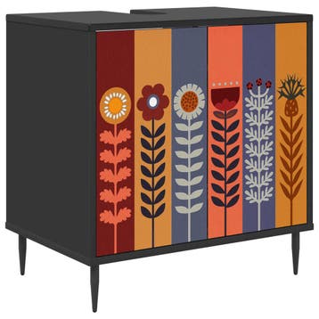 vidaXL Badkamerkast ESSEN Zwart eiken 60 x 40 x 61 cm, Verzenden, Nieuw