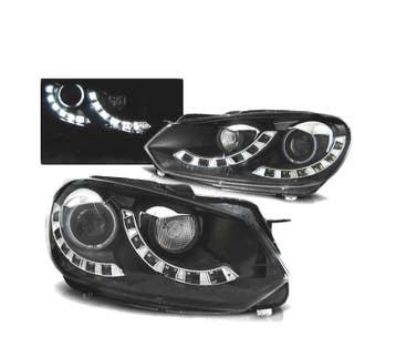 PHARES POUR VOLKSWAGEN VW GOLF 6 08-13 TRUDRL + CCFL NOIR, Verzenden, Neuf