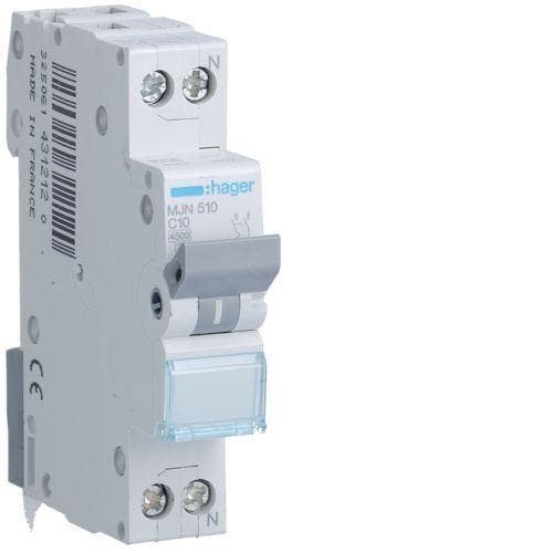 Hager MJN Disjoncteur - MJN510, Doe-het-zelf en Bouw, Elektriciteit en Kabels, Verzenden