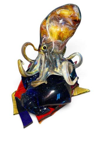 Sculpture, Octopus - 10 cm - Verre