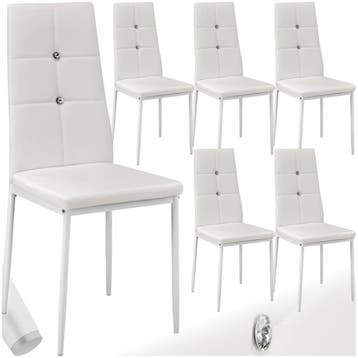 Eetkamerstoelen, kunstleer met strass steentjes, Verzenden