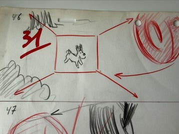 Hergé - 1 Storyboard - de Tempel van de Zon & de Zeven, Nieuw