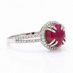 Zonder minimumprijs - Ring Platina - 2.51ct. tw. Robijn -, Nieuw