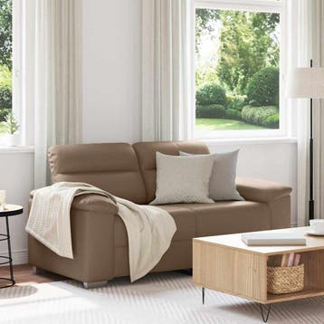 vidaXL 2-zitsbank / zetel Cappuccino 160x81x84 cm kunstleer, Verzenden, Nieuw