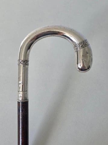 Art Nouveau Wandelstok - .835 zilver - Zilveren greep