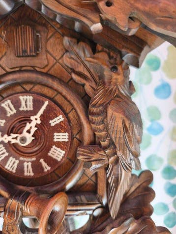 Pendule à coucou - Vintage Bois, Laiton - 1950-1960