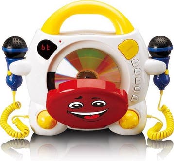Karaoke set voor kinderen - 2 Microfoons - Wit - Lenco, Verzenden, Nieuw