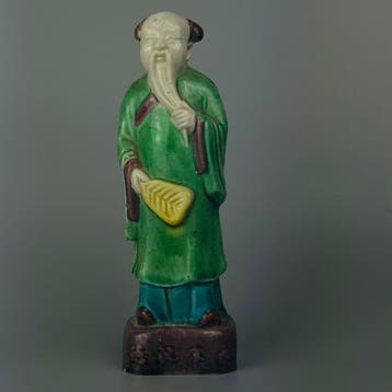 Beeldje - Chinese Porcelain Figure of han zhongli -, Antiek en Kunst