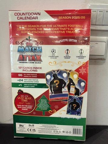 2025/26 Topps Match Attax Countdown Calendar Emballage