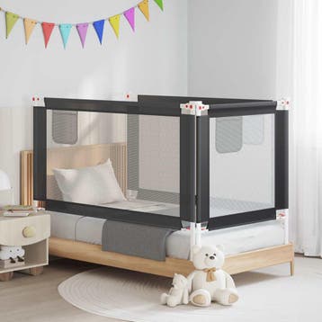vidaXL Bedhekje peuter 150x25 cm stof donkergrijs, Verzenden, Nieuw
