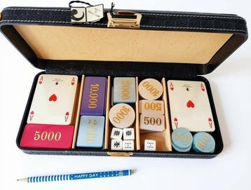 Set da Poker Paolo Cane - Valigetta in Pelle con Fiches