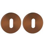Set van twee sleutelplaatjes ø52x6mm Permafix PVD brons, Nieuw