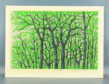 Original Woodblock Print - Wakaba Shigeru(Young