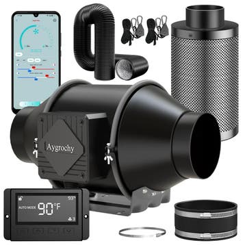 Ventilatieset 100mm WiFi | Retour Deal | 41% KORTING, Tuin en Terras, Kweekspullen, Verzenden, Zo goed als nieuw, Klimaatbeheersing
