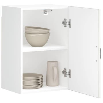 vidaXL Keukenbovenkast Lucca bewerkt hout hoogglans wit, Huis en Inrichting, Verzenden, Nieuw